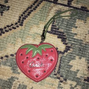 Coach strawberry wristlet